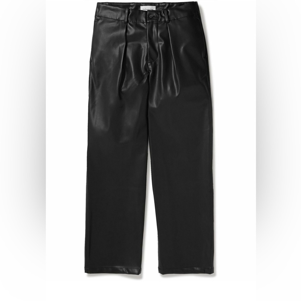 The Frankie Shop Sleek Black Leather Trouser pants
